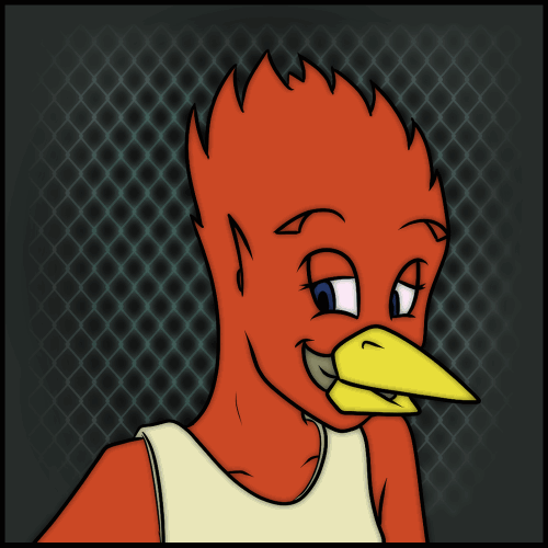 Jess, a young red bird girl